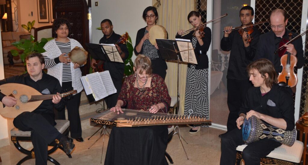 The Ensemble making their music at the U.S. Ambassador's residence. (Photo courtesy of Megan Porter)